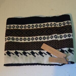 Brown and Black Knit Scarf